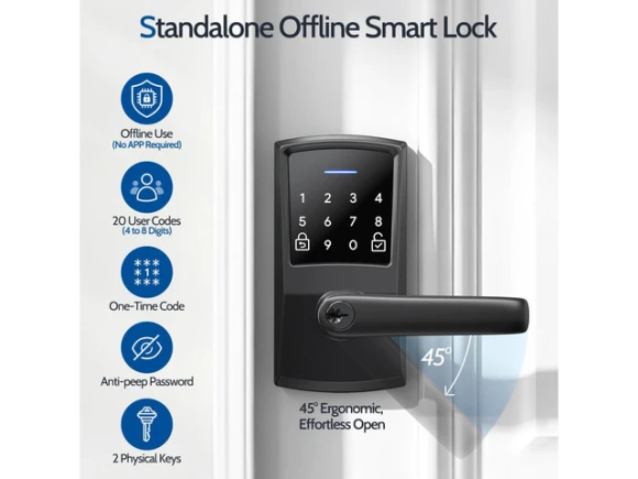 Keypad door lock with handle — Smart Lock, Nyboer