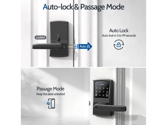 Keypad door lock with handle — Smart Lock, Nyboer