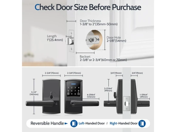 Keypad door lock with handle — Smart Lock, Nyboer