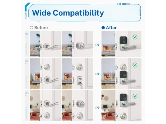 Keypad Smart Door Lock with Handle — Smart Lock, KUCACCI