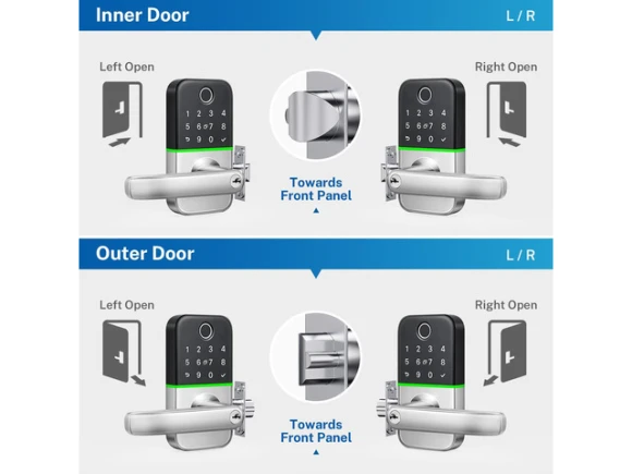 Keypad Smart Door Lock with Handle — Smart Lock, KUCACCI