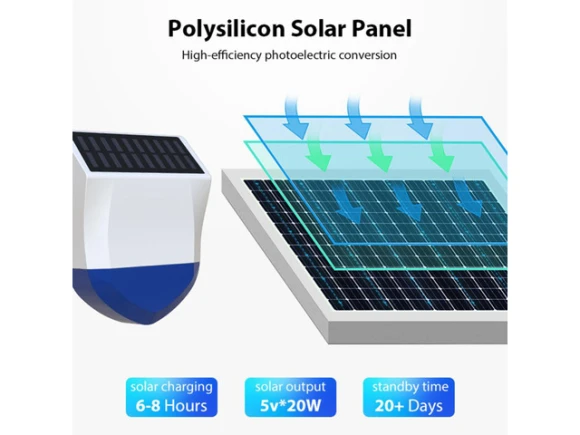 Outdoor WiFi Solar Alarm Siren — Motion Sensor