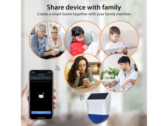 Outdoor WiFi Solar Alarm Siren — Motion Sensor