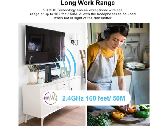 Over-Ear Wireless Headphones — Wireless Earbuds, Rybozen