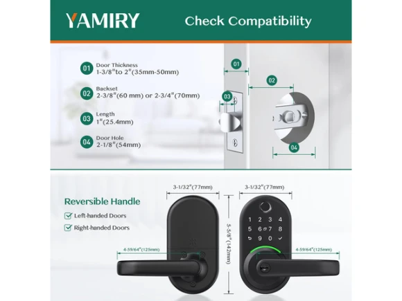 Smart Deadbolt Door Lock — Smart Lock, Yamiry
