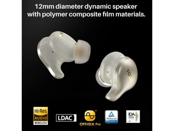 Wireless Earbuds, Gold — Wireless Earbuds, TOZO