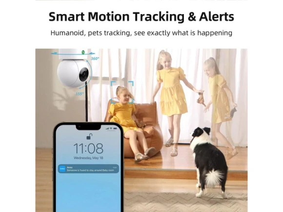 2K Indoor Security Camera — Security Camera, PISKEKAT