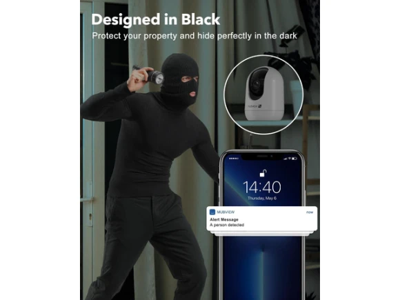 2K Indoor Security Camera — Security Camera, PISKEKAT