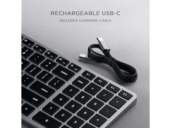 Bluetooth Backlit Keyboard with Numeric Keypad — Bluetooth Keyboard, Satechi