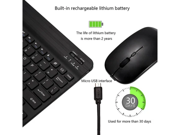Bluetooth Keyboard and Mouse Combo — Bluetooth Keyboard, PISKEKAT