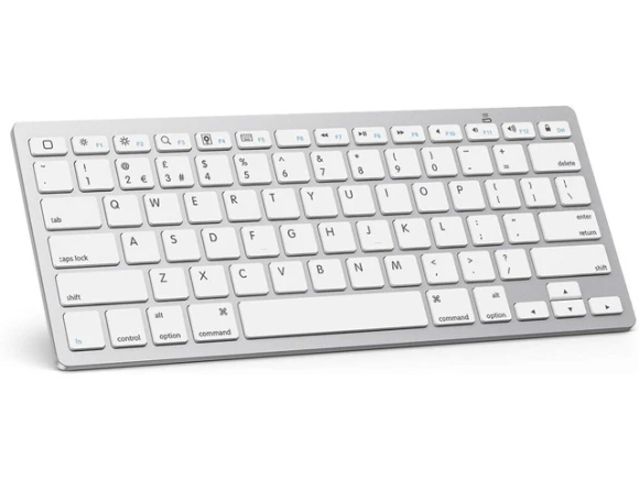 Bluetooth Keyboard, White — Bluetooth Keyboard, OMOTON