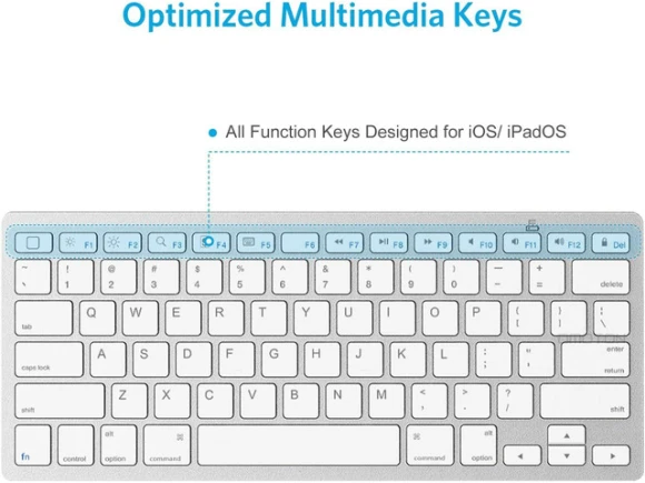 Bluetooth Keyboard, White — Bluetooth Keyboard, OMOTON