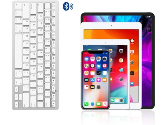Bluetooth Keyboard, White — Bluetooth Keyboard, OMOTON