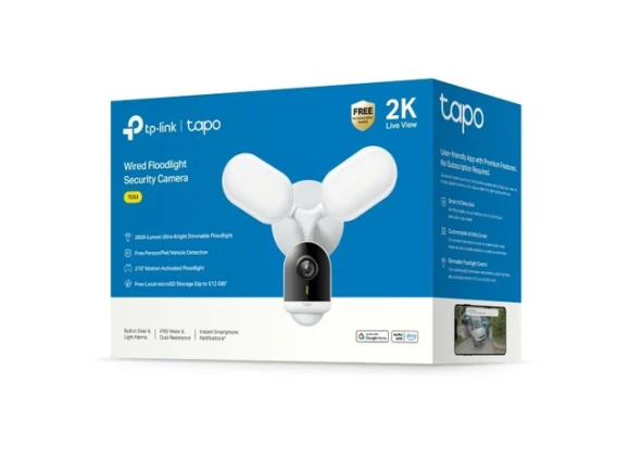 Wired Smart Floodlight Security Camera — Security Camera, TP-Link