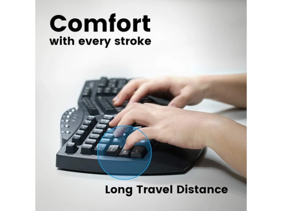 Wireless Ergonomic Split Keyboard — Bluetooth Keyboard, Perixx