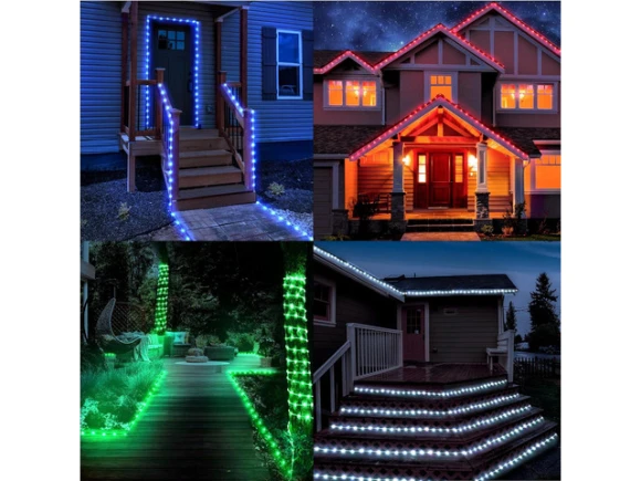 33 ft LED Rope Lights — Smart Outdoor Lighting, PISKEKAT