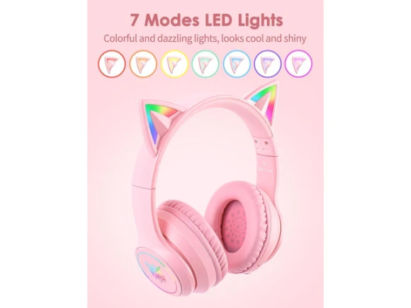 Bluetooth Cat-Ear Headphones — Wireless Earbuds, PISKEKAT