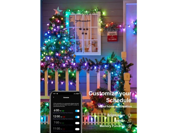 C9 LED Christmas String Lights — Smart Outdoor Lighting, Brightown