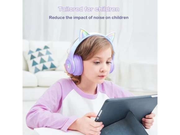 Foldable Cat Ear Headphones — Wireless Earbuds, PISKEKAT