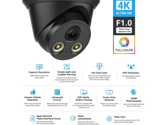 IP PoE AI Turret Security Camera — Security Camera