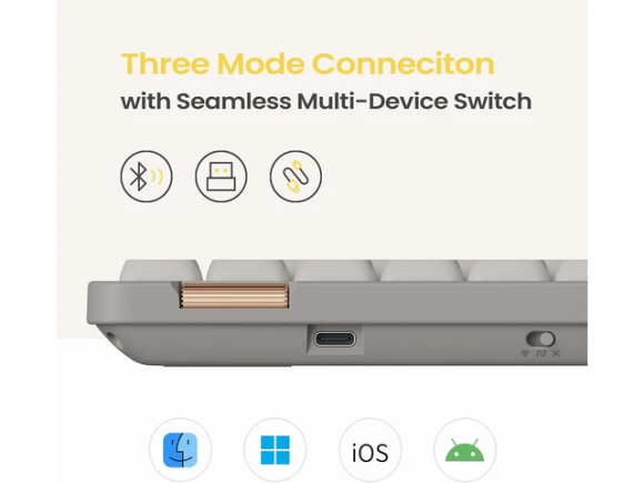 Low-Profile Mechanical Keyboard — Bluetooth Keyboard, PISKEKAT