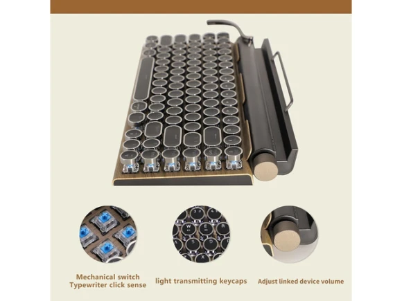Mechanical Keyboard, 83-Key — Bluetooth Keyboard, PISKEKAT