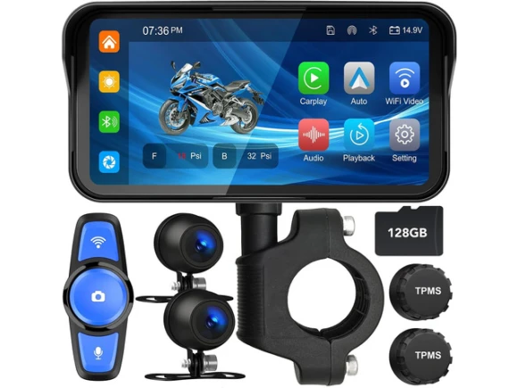 Motorcycle CarPlay GPS Navigation System — Car Infotainment System, PISKEKAT