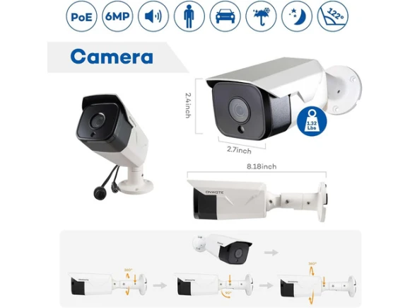 PoE IP Security Camera — Security Camera, ONWOTE