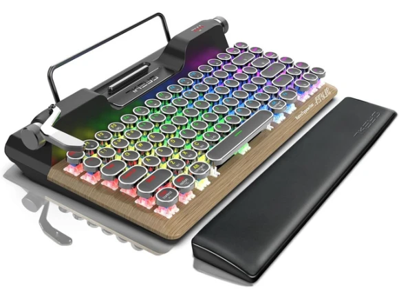 Retro Typewriter Mechanical Gaming Keyboard — Bluetooth Keyboard, PISKEKAT