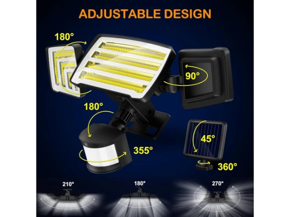 Solar Motion Sensor Flood Lights — Smart Outdoor Lighting, PISKEKAT