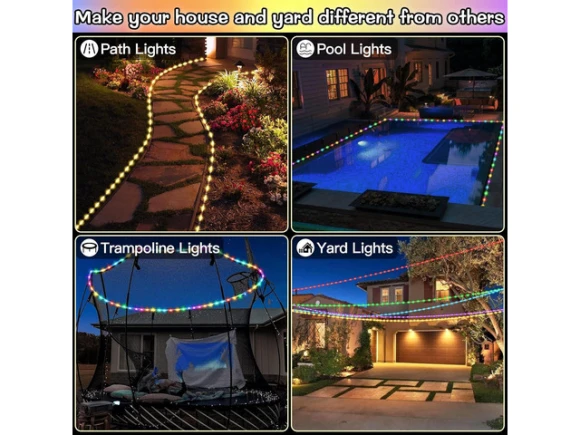 Solar Rope Lights — Smart Outdoor Lighting, PISKEKAT