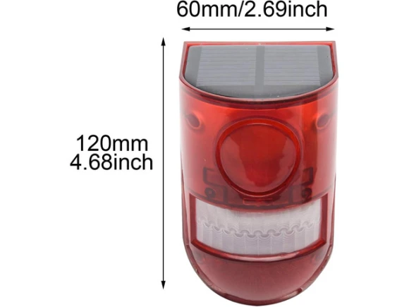 Solar Security Light Alarm — Motion Sensor, PISKEKAT