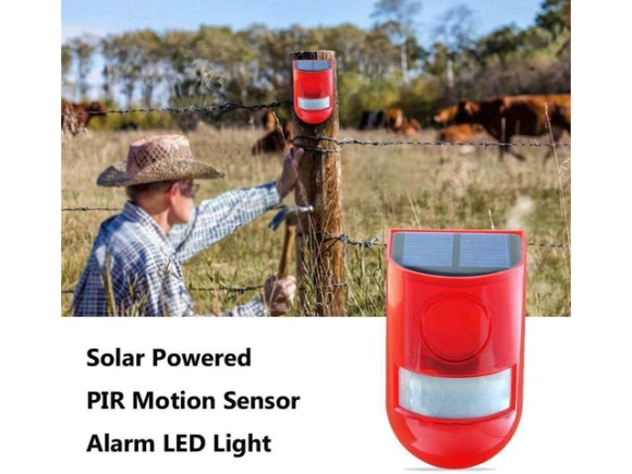 Solar Security Light Alarm — Motion Sensor, PISKEKAT