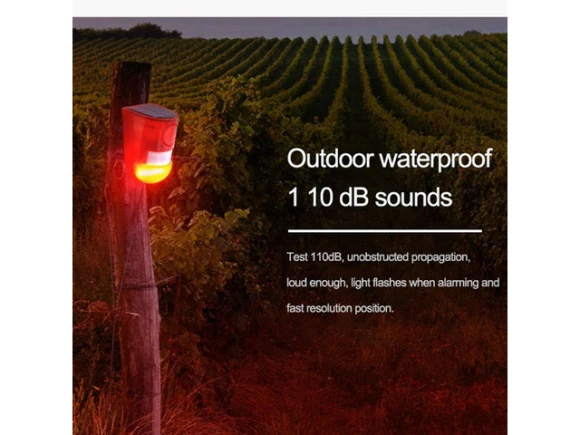 Solar Security Light Alarm — Motion Sensor, PISKEKAT