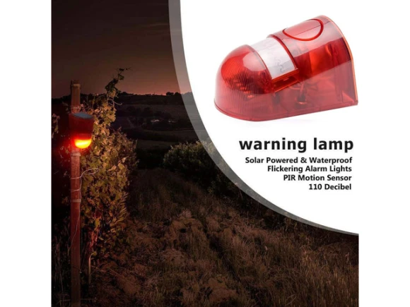 Solar Security Light Alarm — Motion Sensor, PISKEKAT
