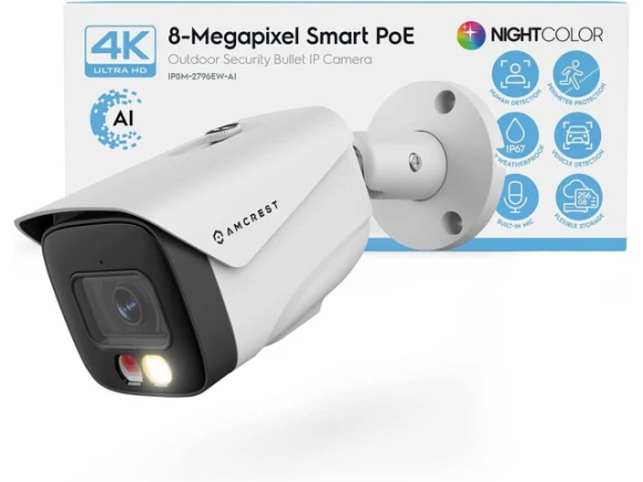 UltraHD 4K Outdoor Bullet Security Camera — Security Camera, Amcrest
