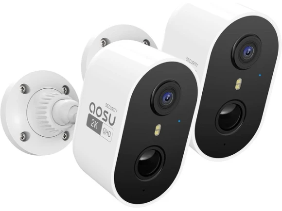 Wireless Outdoor Security Camera, 2-Pack — Security Camera, AOSU