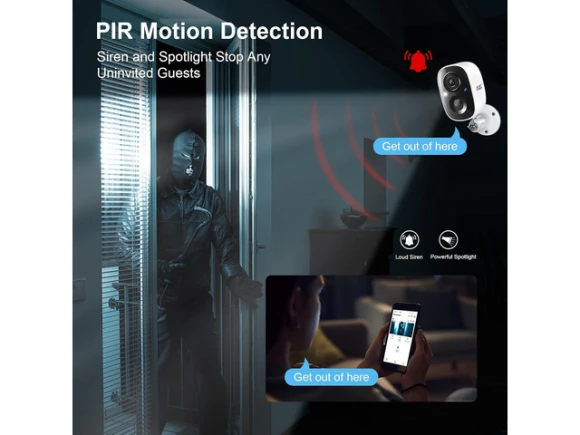Wireless Outdoor Security Camera — Security Camera, PISKEKAT