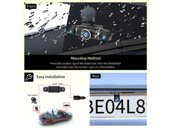 4-Channel Dash Camera — Dash Cam, PISKEKAT