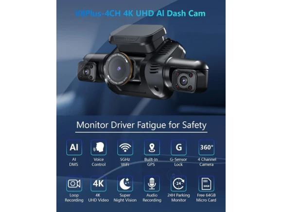 4-Channel Dash Camera — Dash Cam, HUPEJOS