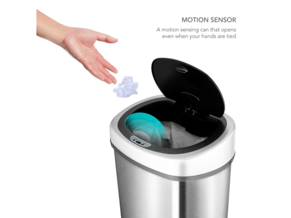 42L Motion Sensor Trash Can — Smart Trash Can, Wenger