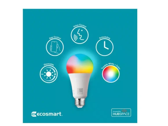 Color-Changing Smart LED Light Bulb, A21, 100-Watt Equivalent — Smart Light Bulb, EcoSmart