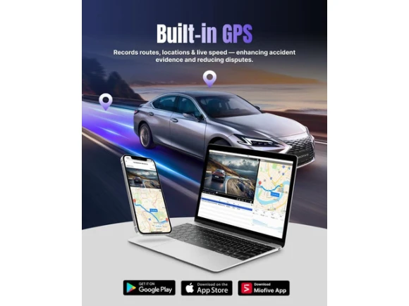 Dual-Channel Dash Camera — Dash Cam, Miofive