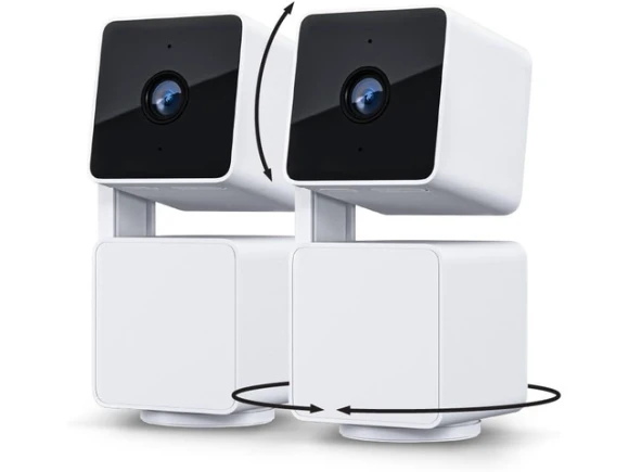 Indoor/Outdoor Wi-Fi Smart Home Security Camera, 2-Pack, White — Security Camera
