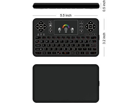Mini Wireless Keyboard with Touchpad — Bluetooth Keyboard, PISKEKAT