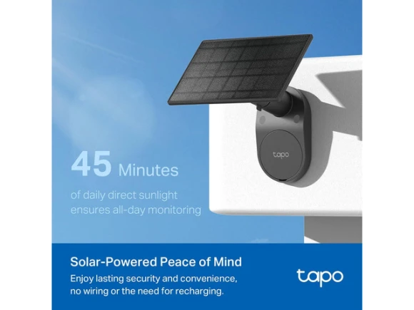 Outdoor Battery Camera Kit with Solar Panel — Security Camera, Tapo