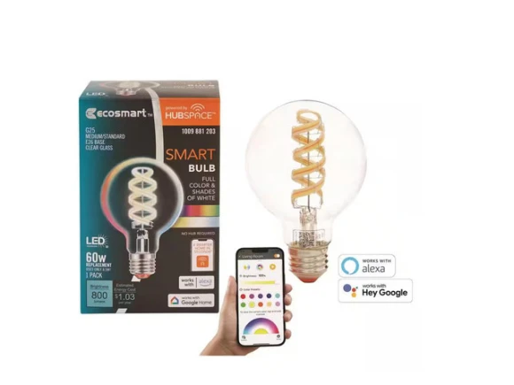 Smart G25 Clear Color-Changing CEC LED Light Bulb — Smart Light Bulb, EcoSmart