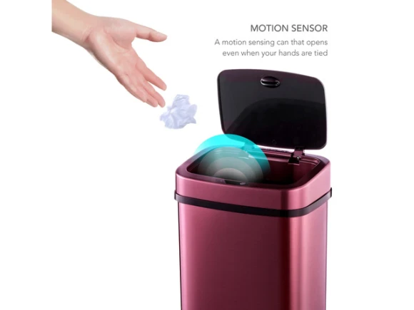 Stainless Steel Sensor Garbage Can, 12 L — Smart Trash Can, Wenger