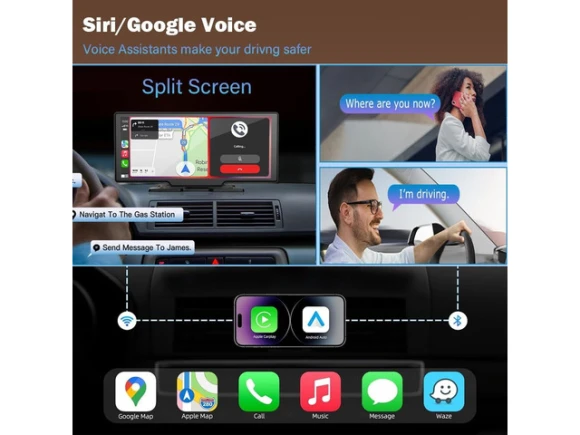 Wireless CarPlay Screen for Car — Car Infotainment System, PISKEKAT