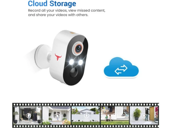 1080P Wireless Outdoor Security Camera, 2-Pack — Security Camera, Explus-C